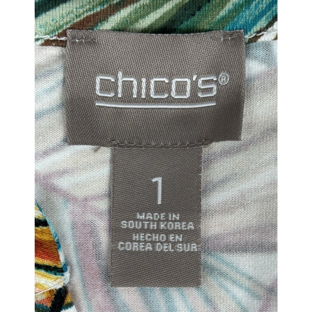Chico's Tropical Leaf Print Maxi Dress - Multicolor - Picture 9 of 11